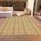 Homeroots 9' X 12' Gold And Copper Striped Washable Indoor Outdoor Area Rug 615059 - alternate 2