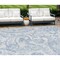 Homeroots 8' X 10' Sky Blue Denim Blue And Ivory Paisley Washable Indoor Outdoor Area Rug 588663 - alternate 1