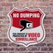 Signmission No Dumping Shield Sign This Property Is, 6 Inch X 6 Inch, Plastic Sign SHI-P-6-393 - alternate 2