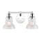 Jonathan Y Manhattan Vintage 18.5 in. 2-Light Metal/Glass Industrial Rustic LED Vanity, Chrome JYL3545B - alternate 1
