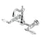 Kingston Brass Two-Handle Wall Mount Bridge Kitchen Faucet, Polished Chrome KS2441WLL - alternate 1