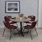 Regency Round Kobe Breakroom Table W/ 4 M Stack Chairs, 36 in W, 36 in L, Noble Oak TKB36RNDNO47BY - alternate 3