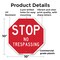 Signmission Stop No Trespassing, 10 Inch X 10 Inch, Plastic Sign OC-P-10-264 - alternate 2