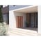 Vdomdoors Front Exterior Prehung Aluminum Double Doors Ronex1033 Teak Mirrored Clear Glass Entry Metal Modern RONEX1033DEXD-OAK-W72xH96-RH-I - alternate 2