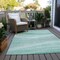 Homeroots 8' X 10' Aqua And Sky Blue Abstract Washable Indoor Outdoor Area Rug 603704 - alternate 3