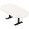 Skutchi Designs 6 Person Conference Table With Power Unit | 7' Racetrack Table | Harmony Series HAR-RAC-48X84-T.BK-W960-NA - alternate 1