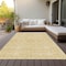 Homeroots 3' X 5' Wheat And Gray Geometric Washable Indoor Outdoor Area Rug 613596 - alternate 2
