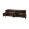 Homeroots 62in Brown and Black Solid Wood Cabinet Enclosed Storage TV Stand 380198 - alternate 2