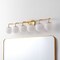 Jonathan Y Louis Parisian Globe 40" 6-Light Metal/Frosted Glass Modern Contemporary LED Vanity Light, Gold Paint JYL3560A - alternate 3