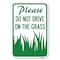 Signmission Please Do Not Drive on the Grass, 12 Inch x 18 Inch 1 Sign, Heavy Gauge Aluminum A-1218-23294 - alternate 1