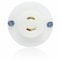 Leviton Midget Flanged Locking Inlet, ML-1R, 15 A, 125V AC, 2 Pole, Screw Terminals, White ML1-PER - alternate 1