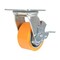 Vestil Polyurethane Swivel With Brake Caster 4 In. Diameter x 2 In. Width 660 lb Orange/Gray CST-VE-4X2PUA-SWB - alternate 1