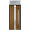 Vdomdoors Steel Door Deux 1744 Natural Oak Transom White Window Stainless Inserts Single Modern Painted-W36xH DEUX1744EXD-OAKW-W36 x H80+16-Left-hand Inswing - alternate 1