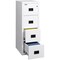 Fireking 4 Drawer, 1 Hr Fire & impact rated, 22" depth, Ltr/Lgl Arctic White 4R1822-CAW - alternate 2
