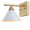 Jonathan Y Yvette 9.25" 1-light Metal Vanity, White/Gold JYL9012A - alternate 1
