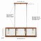 Jonathan Y Gaines 34.5" Linear 4-Light Adjustable Iron Rustic Industrial LED Pendant, Brown/Silver JYL7519A - alternate 5