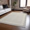 Homeroots 3' X 5' Gray And Silver Striped Washable Indoor Outdoor Area Rug 610468 - alternate 2