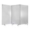 Homeroots 71" White Iron Folding Three Panel Screen Room Divider 348670 - alternate 1