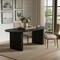 Homeroots 79" Black Solid Wood Double Pedestal Base Oval Dining Table 712139 - alternate 2