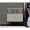 Homeroots 12" Light Gray Wood One Drawer Nightstand 529081 - alternate 2