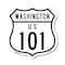 Signmission Washington Route Marker Shield Sign Us 1, 6 Inch X 6 Inch, Plastic Sign SHI-P-6-475 - alternate 1