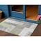 Homeroots 3' X 5' Gray Ivory And Mint Green Geometric Washable Indoor Outdoor Area Rug 612418 - alternate 1