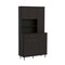 Homeroots 67in Modern Black Pantry Cabinet with Five Shelves 403773 - alternate 2