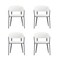 Manhattan Comfort Belle Dining Chair in White, 4PK 4-DC099-WH - alternate 3