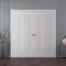 Sartodoors Sliding Closet Double Bi-fold Doors 72x96 inches White Solid Core Modern Interior ROYAL9888DBF-EMAL-7296 - alternate 1