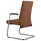 Leisuremod Aleen Office Chair in Upholstered Leather and Iron Frame, Dark Brown AGO19DBRL - alternate 3