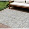 Homeroots 10' X 14' Gray Ivory And Brown Floral Washable Indoor Outdoor Area Rug 595960 - alternate 1