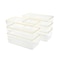 Martha Stewart Kerry 6 Pack Plastic Stackable Office Desk Drawer Organizers with Gold Trim, 6 x 3 BE-PB9051-G-6-CLRGLD-MS - alternate 1