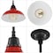 Jonathan Y Jasper 12.25" 1-Light Farmhouse Industrial Indoor/Outdoor Iron LED Pendant, Red JYL7611E - alternate 3