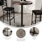Flash Furniture Bennett 30 in Round Solid Wood Indoor Tabletop in Dark Brown with 22 in x 22 in Bar Height GSF-RD30-DKBRN-T2222B-GG - alternate 3