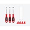 Tekton Slotted Screwdriver Set with Red Modular Organizers - 4 Inch Shanks, 3-Piece (10 - 14 mm) DWS90107 - alternate 3