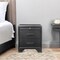 Homeroots 27" Gray Wood Two Drawer Nightstand 384061 - alternate 2