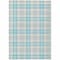 Homeroots 10' X 14' Aqua And Gray Plaid Washable Indoor Outdoor Area Rug 601319 - alternate 2