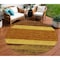 Homeroots 8' Terra Cotta Gold And Brown Round Abstract Washable Indoor Outdoor Area Rug 615304 - alternate 1