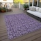 Homeroots 10' X 14' Purple Eggplant And Ivory Floral Washable Indoor Outdoor Area Rug 581923 - alternate 3