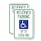 Signmission Reserved Parking Up to $500 Fine Handicapped Symbol, 18'' X 24'' 2 Signs, Heavy Gauge Aluminum, 2PK A-1824-2PACK-23002 - alternate 1