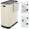 Happimess Beni Kitchen Trash/Recycling 16-Gallon Double-Bucket Step Trash Can w/ Odor Filter, Limestone Beige HPM1014D - alternate 2