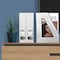 Acrimet Magazine File Holder Vertical Rack, Durable Plastic Desk Organizer, White, 2PK 277.7 - alternate 2