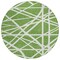 Homeroots 8' Green And Ivory Round Geometric Washable Indoor Outdoor Area Rug 600446 - alternate 3