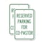 Signmission Reserved Parking for Co-Pastor, 18'' X 24'' 2 Signs, Heavy Gauge Aluminum, 2PK A-1824-2PACK-23123 - alternate 1