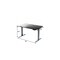 Homeroots Adjustable Black and Gray Stainless Steel Rolling Standing Desk 397729 - alternate 2