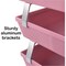 Acrimet Facility 4 Tier Letter Tray Side Load Letter Size Desktop File Organizer Plastic Solid Pink 256.RO - alternate 2