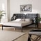 Baxton Studio Cascadia Mid-Century Modern Ebony Black Wood Queen Size Wingback Platform Bed 252-13901-ZORO - alternate 3