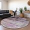 Homeroots 8' Purple Round Ombre Washable Indoor Outdoor Area Rug 563669 - alternate 4