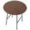 Leisuremod Round 19.7 in W, 19.3 in L, MDF/Stainless Steel, Walnut RSBL-19WN - alternate 2