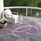 Homeroots 8' Purple And Ivory Round Abstract Washable Indoor Outdoor Area Rug 597513 - alternate 3